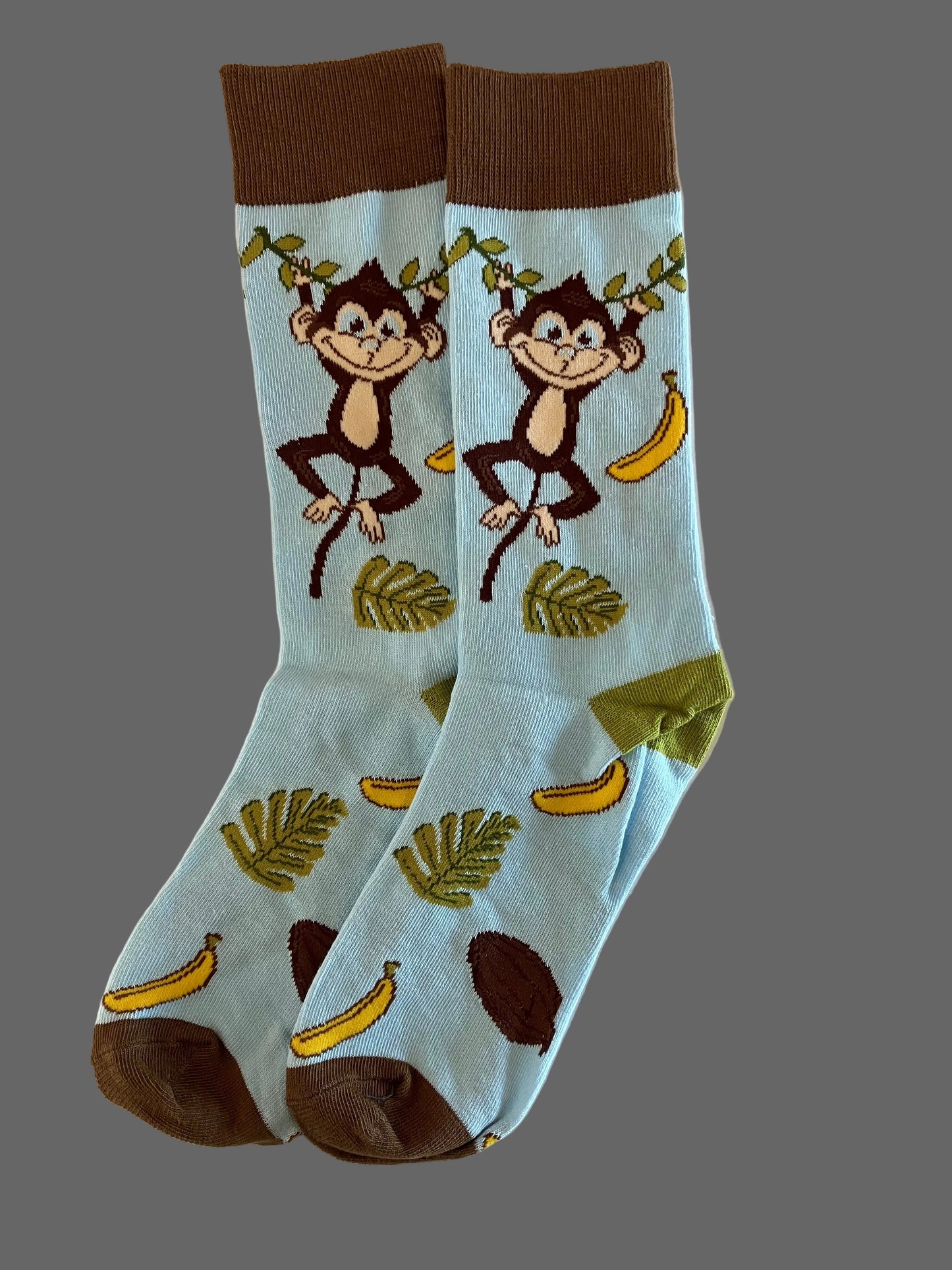 Unisex Monkey & Bananas Crew Socks