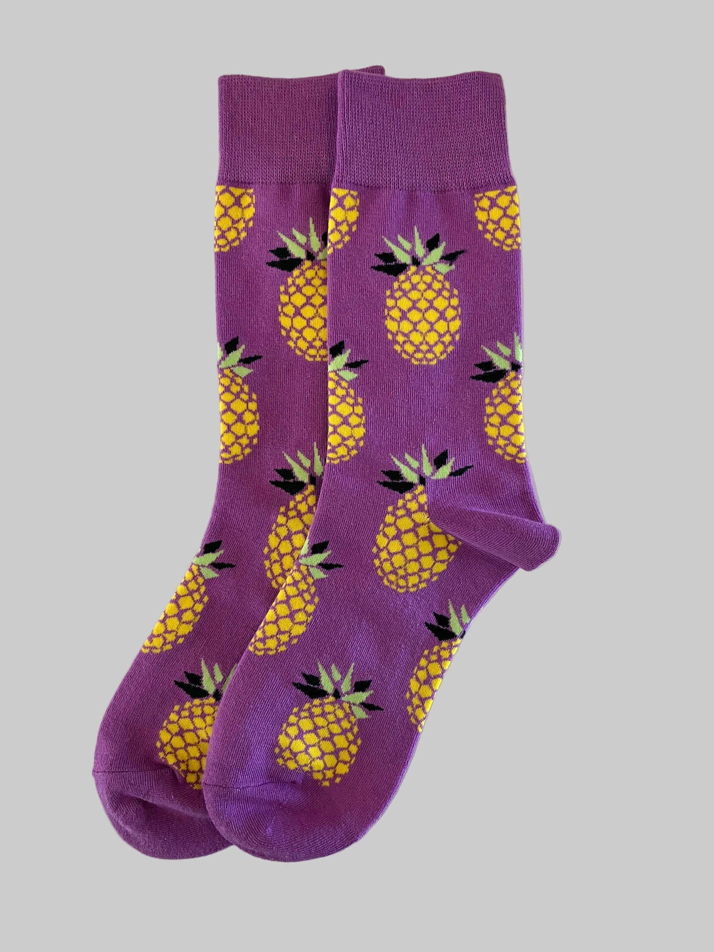 Unisex Purple Pineapple Crew Socks