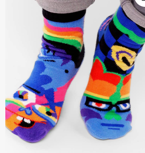 Mismatched Crew Socks – Silly & Serious (Small)