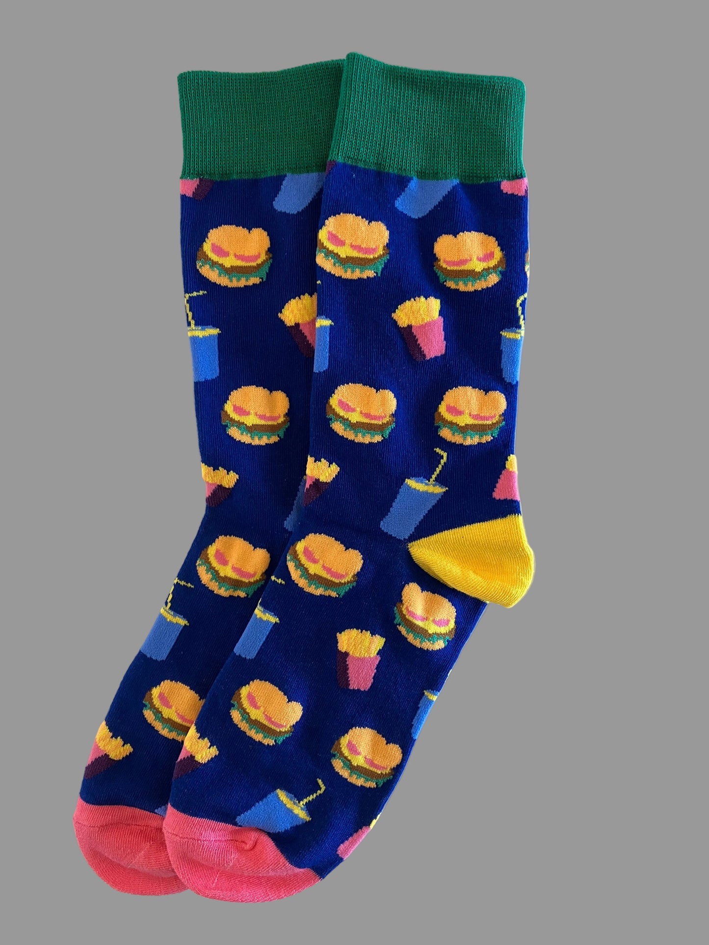 Unisex Hamburgers, Fries & Drinks Crew Sock