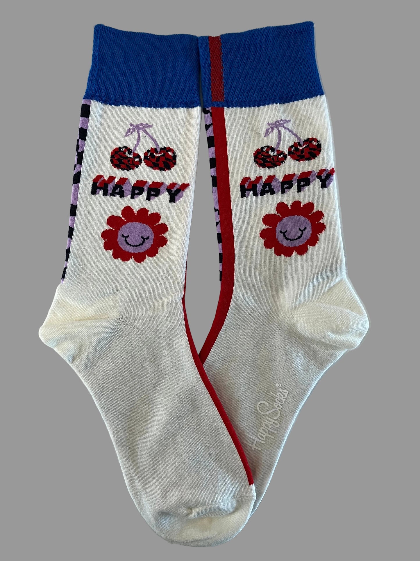 Unisex Multi-Color Happy Crew Socks