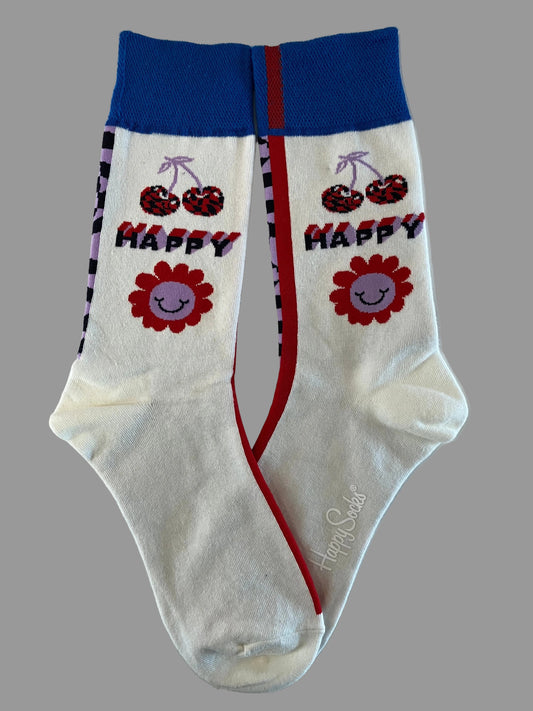Unisex Multi-Color Happy Crew Socks