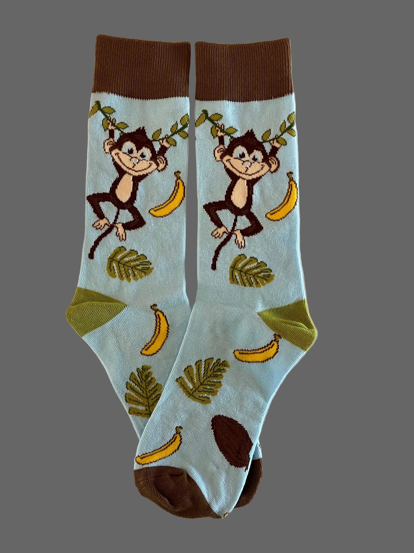 Unisex Monkey & Bananas Crew Socks