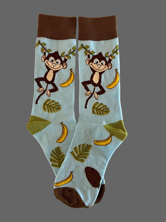 Unisex Monkey & Bananas Crew Socks