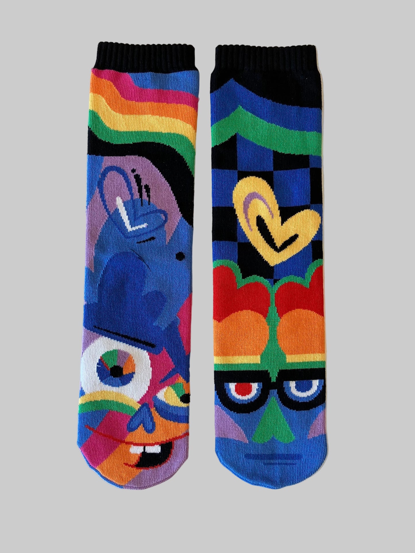 Mismatched Crew Socks – Silly & Serious (Large)