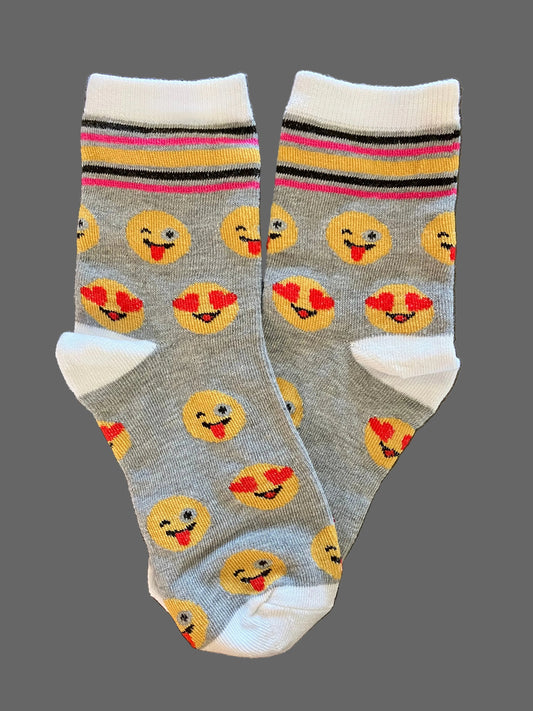 Kids Emoji Cotton Crew Socks