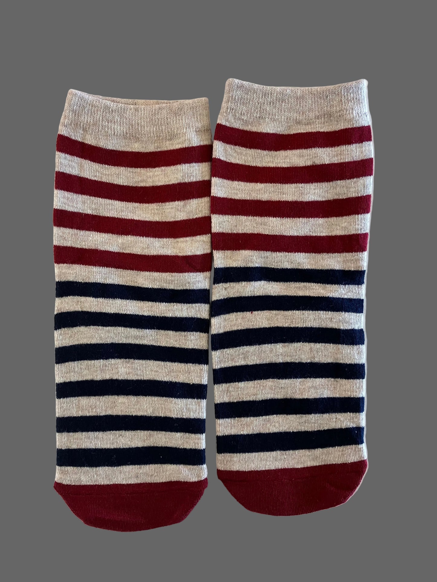 Women's & Kids' Striped Peek-a-Boo Puppy Crew Sock