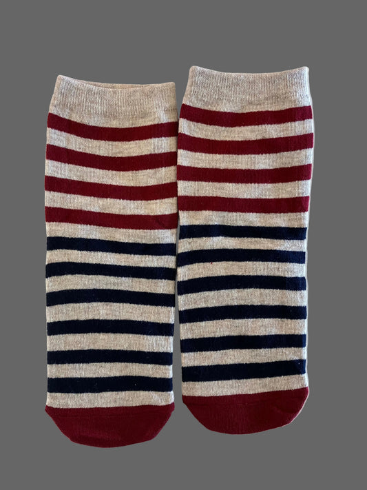 Women's & Kids' Striped Peek-a-Boo Puppy Crew Sock
