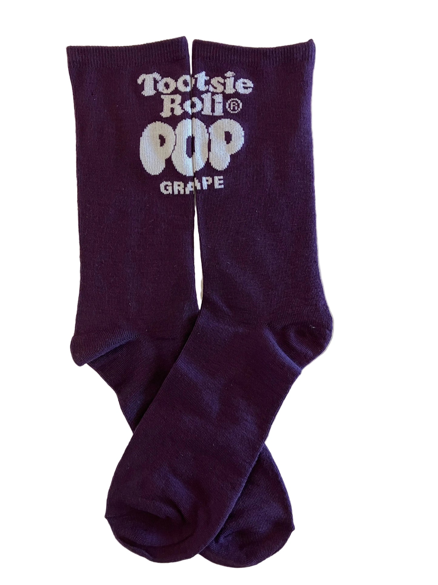Grape Tootsie Roll Crew Sock