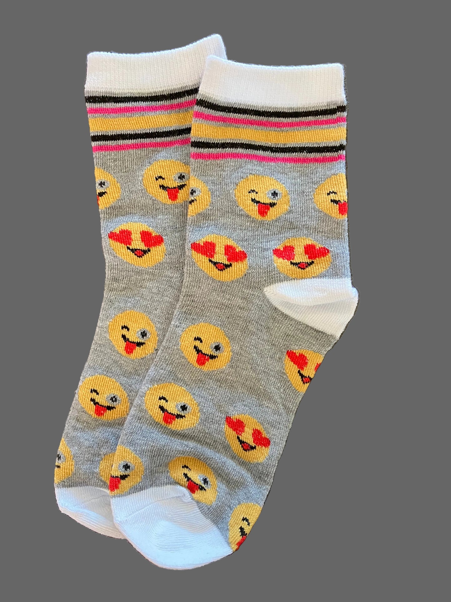 Kids Emoji Cotton Crew Socks