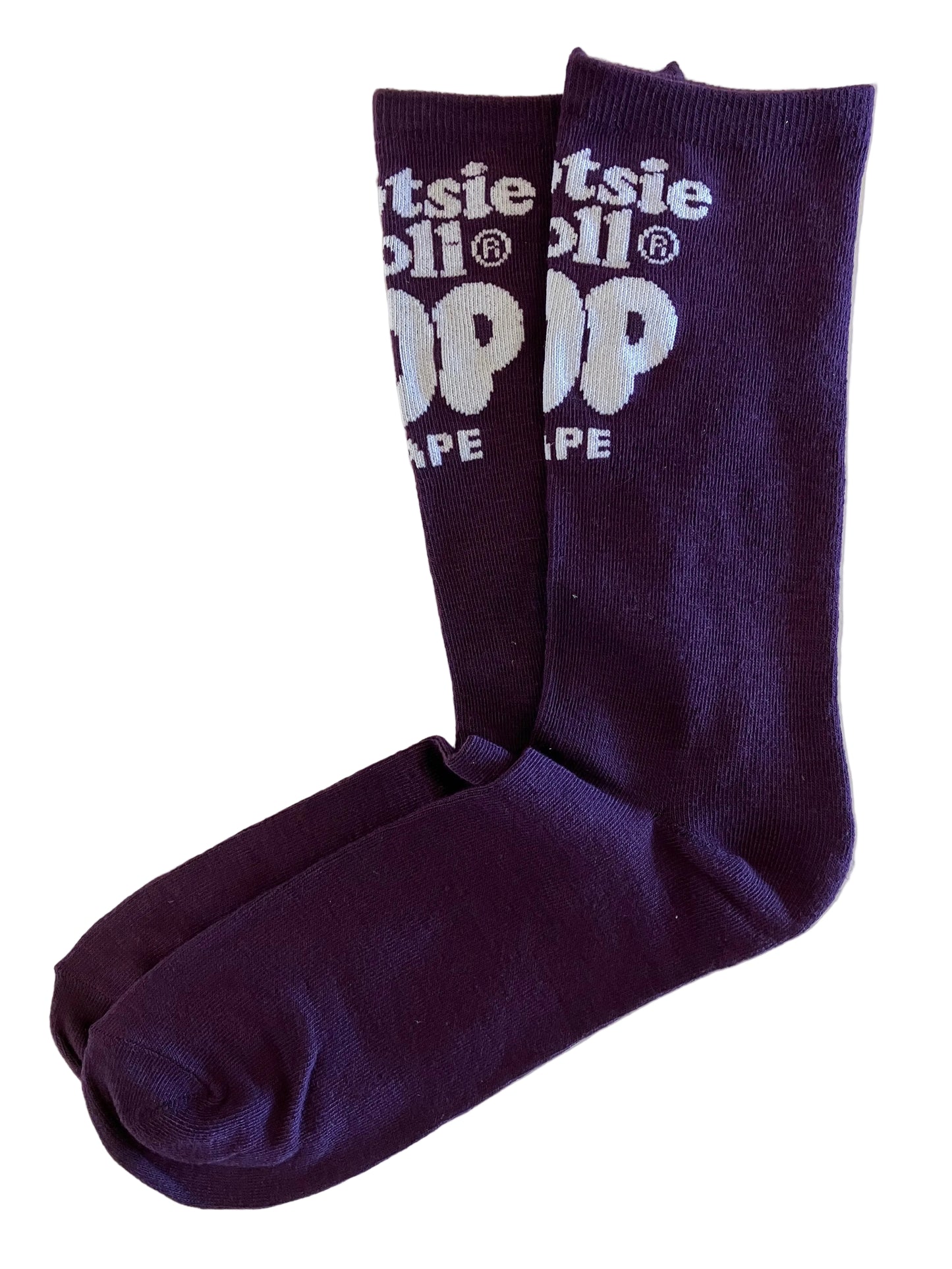 Grape Tootsie Roll Crew Sock