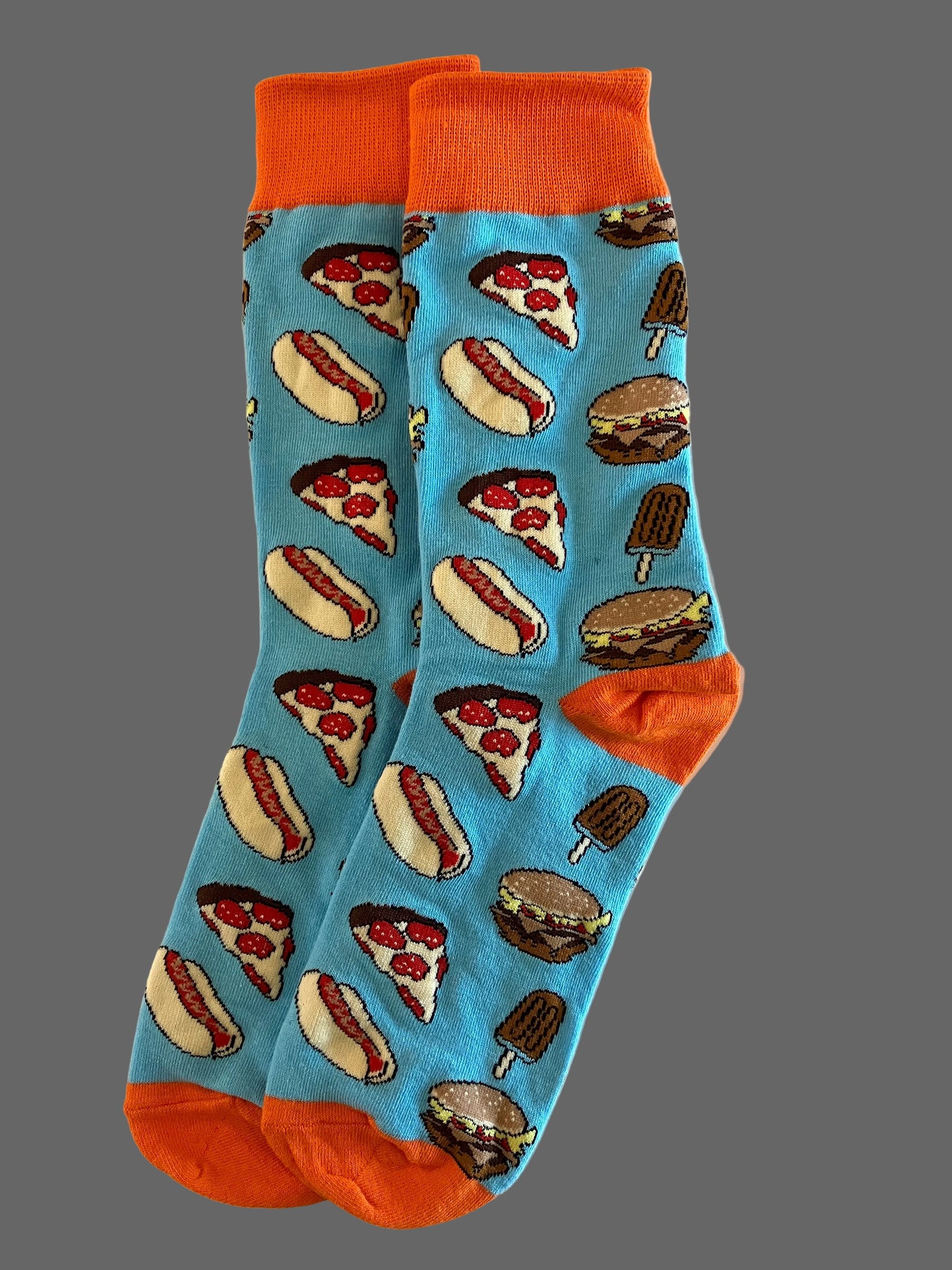 Unisex Hamburgers, Pizza, Hot Dogs & Ice Cream Crew Sock