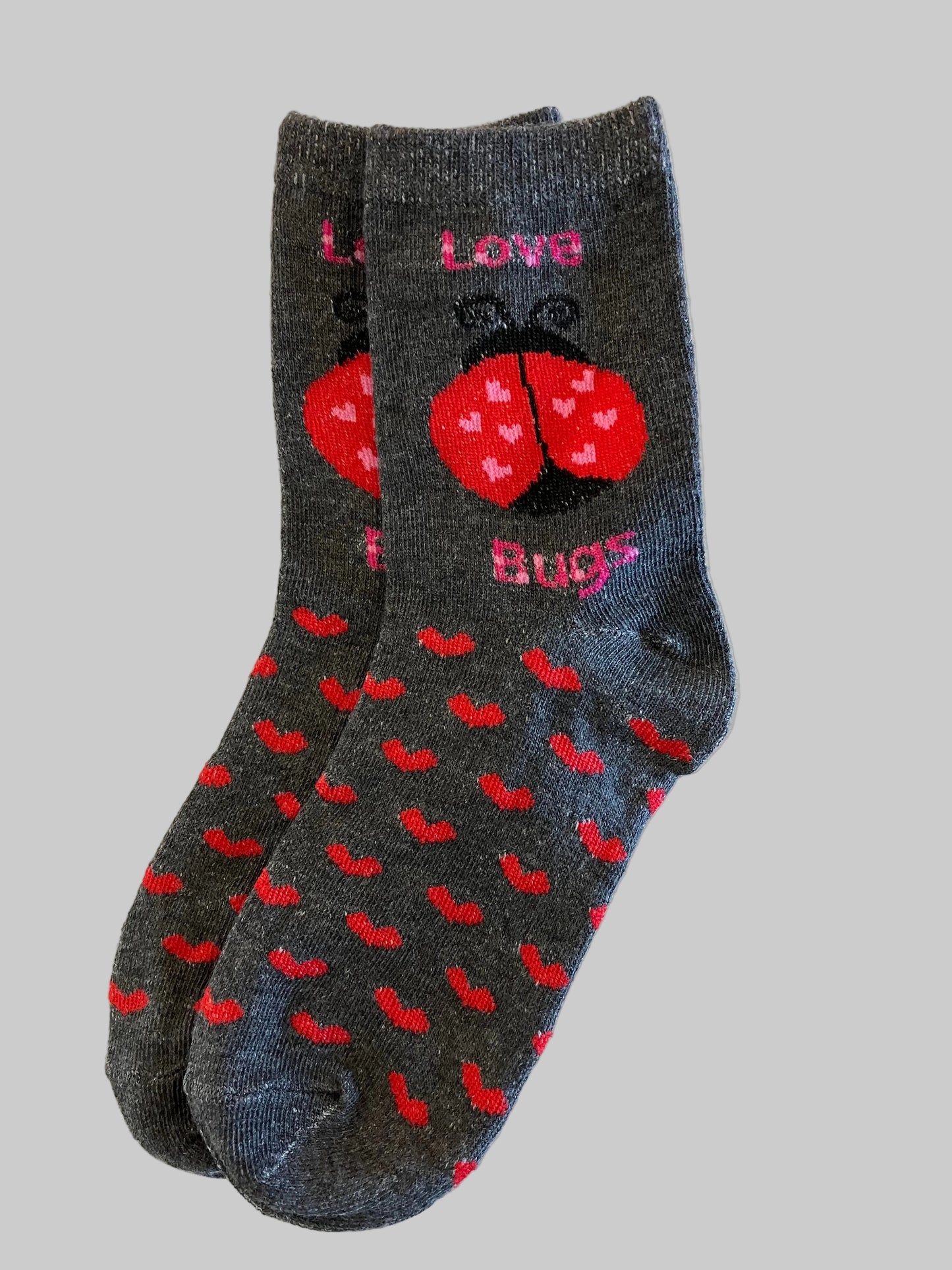 Kids Ladybug "Love Bug" Cotton Crew Sock