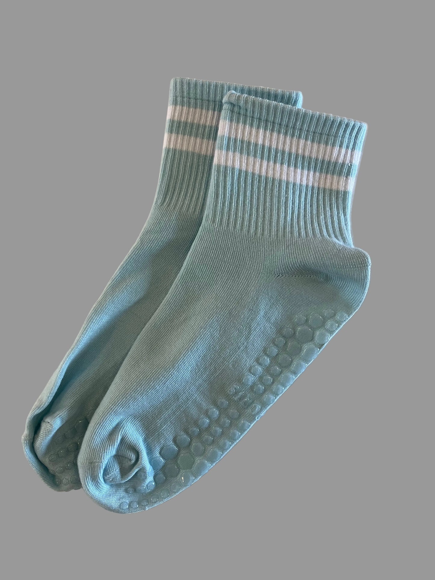 Women's Light Blue Non-Slip Yoga & Pilates Socks