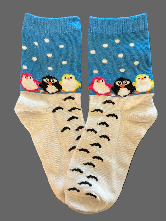 Kids Cute Penguin Cotton Crew Sock