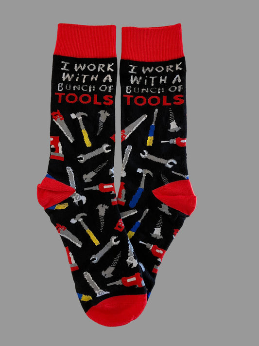 Unisex "I Work with a Bunch of Tools" Crew Socks